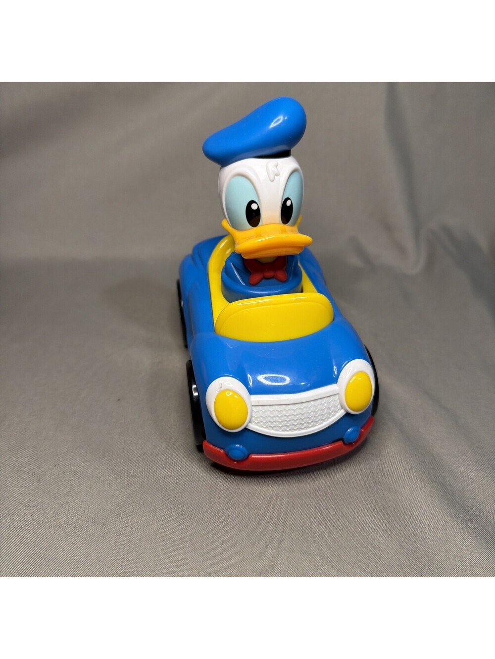 Vintage Disney Pull Back Car Donald Duck Hap-P-Kid Toy Push & Go Blue
